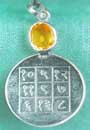 Citrine (6 Carat) with Jupiter Yantra 