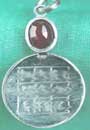 5 Ct. Ruby with Silver Surya Yantra 