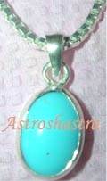 Tarquoise Pendant With Chain (10 Carets App.)