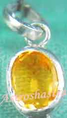 Citrine in Silver Pendant (7 Caret)