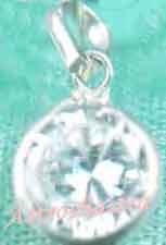 American Diamond in Silver Pendant (5 Caret)