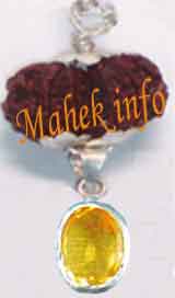 Gaurishanker Rudraksh with Yellow Topaz 