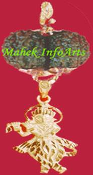 Gaurishanker Rudraksh with Gold Plated Silver Kris