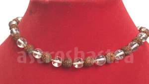 rudraksh and crystal mala