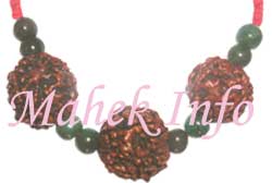 Bhudh (Mercury) Pendant (Nepal Beads) in Red Threa