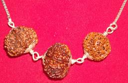 Rudra Pendant (Nepal Beads) in Silver Chain