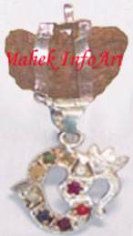 One Mukhi Rudraksh with Om Navratan Pendant