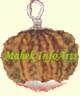 Seven mukhi Indonesian bead in silver pendant